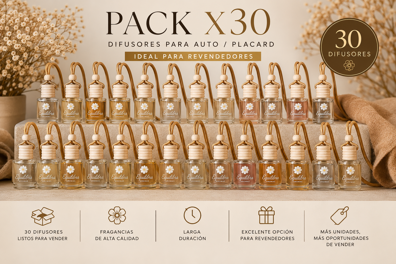 Pack x30 Difusores para Auto
